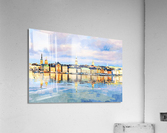 Water color of Gamla Stan in Stockholm  Acrylic Print
