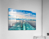 Cruise boat wake leaving Prince William Sound and Valdez  Acrylic Print