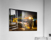 Diesel railroad engine at night  Acrylic Print
