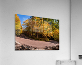 Narrow hairpin bend in Smugglers Notch in Vermont  Acrylic Print