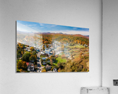 Aerial view of the town of Stowe in the fall  Acrylic Print