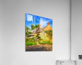 Oil paint cotswold stone house in Ilmington  Acrylic Print