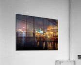 The Creek by Bur Dubai and Al Seef at night with waterfront rest  Acrylic Print