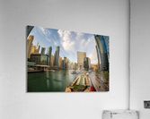 Fisheye view of cruise restaurant docked at Dubai Marina  Acrylic Print