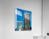 Complex reflections of a modern skyscraper in St Louis office bu  Acrylic Print