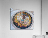 Great Seal of Illinois in memorial for the Vicksburg siege in Mi  Acrylic Print