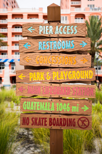 Tourist sign Clearwater Florida by Steve Heap