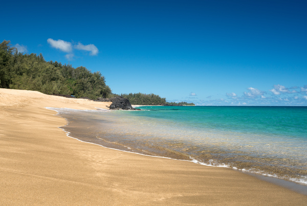 Lumahai Beach Kauai on calm day by Steve Heap