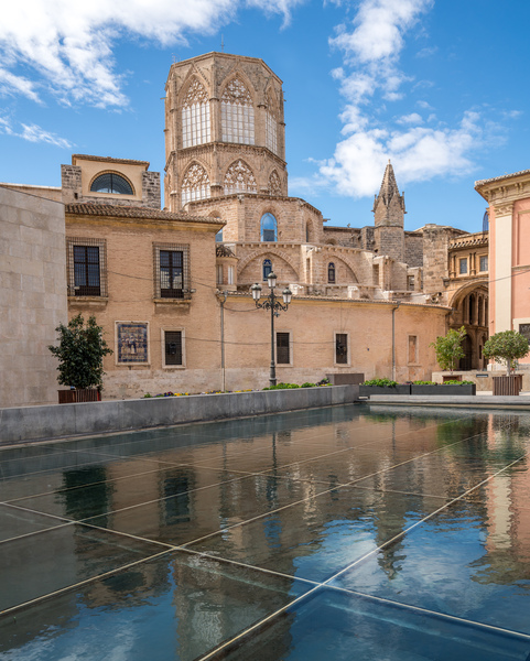 Reflection of Cathedral and Basilica Valencia by Steve Heap