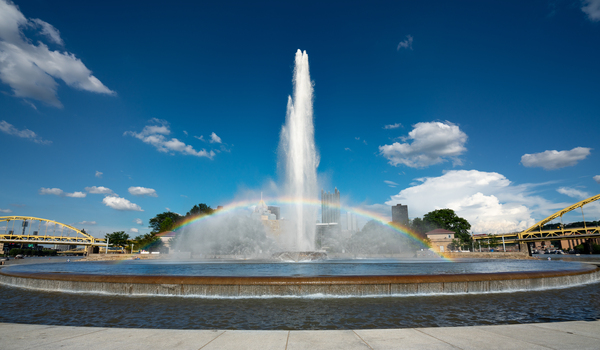 Point State Park Fountain in downtown Pittsburgh by Steve Heap