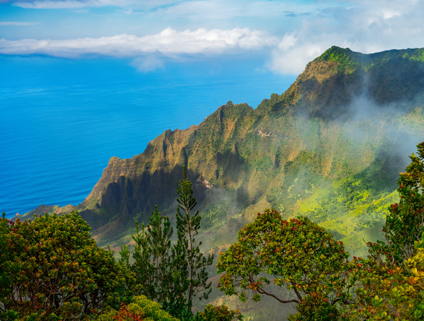 Dramatic view of Kalalau valley Kauai by Steve Heap