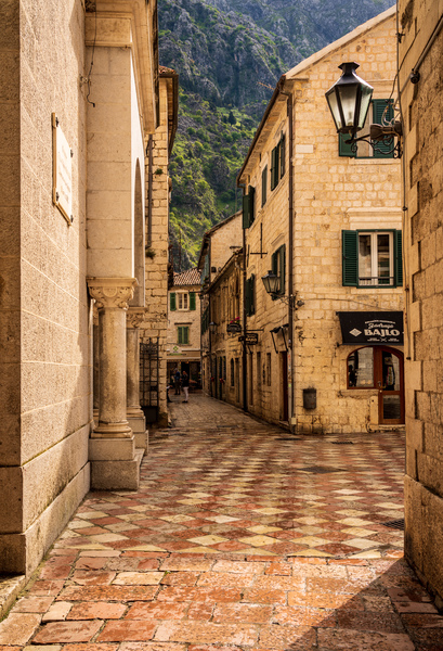 Narrow streets in Kotor in Montenegro by Steve Heap