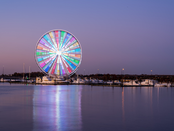 Ferris wheel at National Harbor Washington DC by Steve Heap