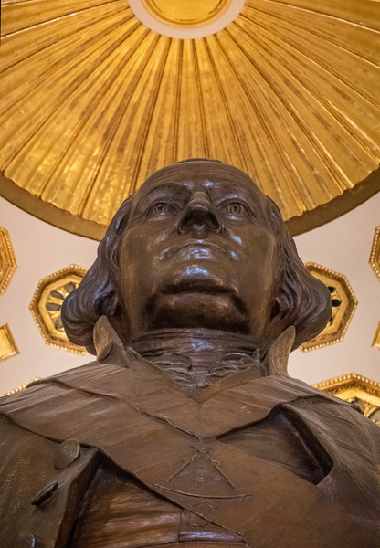 Head of the statue of George Washington by Steve Heap