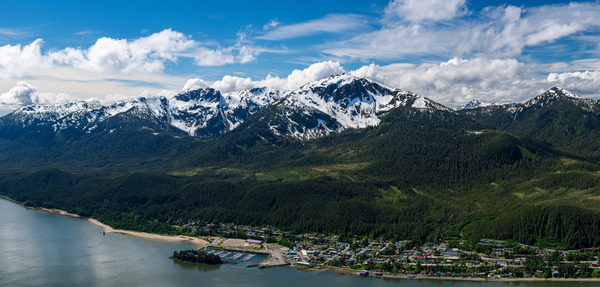 View from Mount Roberts toward Mt Bradley above Juneau Alaska by Steve Heap