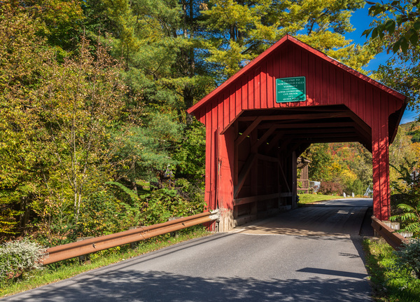 Lower covered bridge in Northfield Falls Vermont by Steve Heap