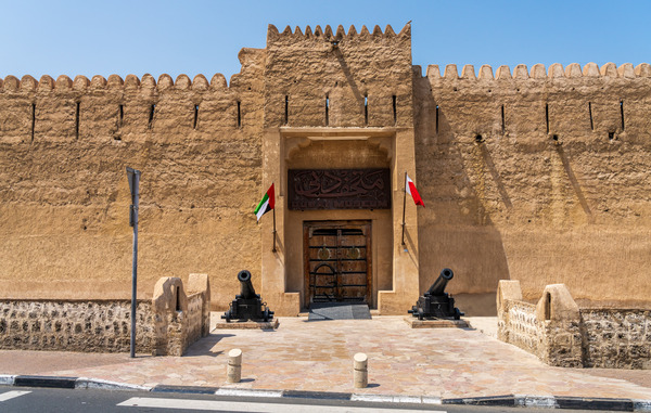 Entrance to the Dubai Museum in Bur Dubai old town by the creek by Steve Heap