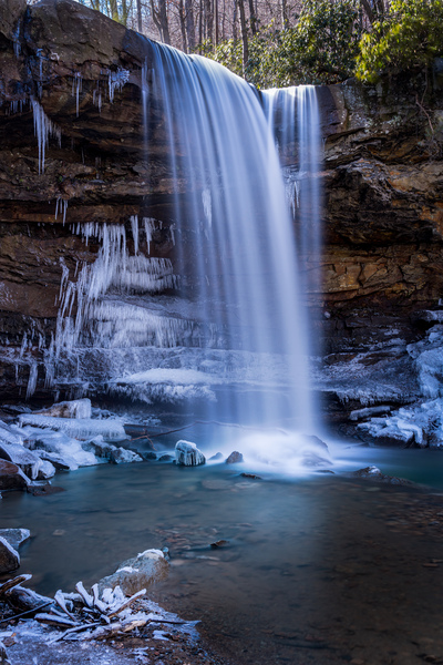 Cool as Cucumber Falls in winter by Steve Heap
