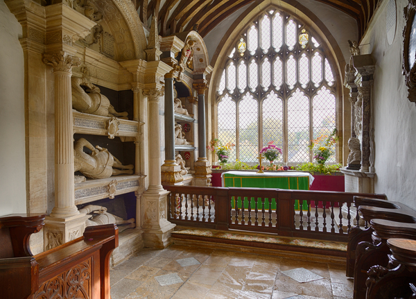 Interior of St Mary Church Swinbrook by Steve Heap