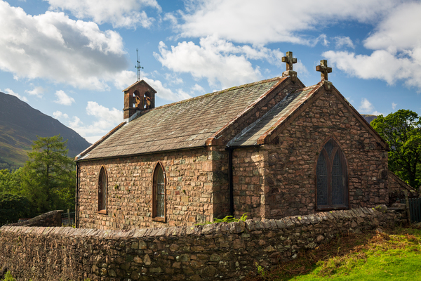 Old stone church in Buttermere Village by Steve Heap