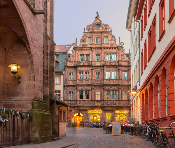 Ritter Hotel in old town of Heidelberg Germany by Steve Heap