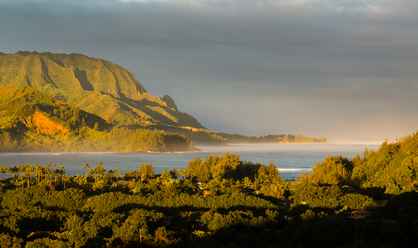 Panorama of Hanalei on island of Kauai by Steve Heap