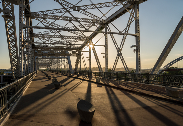John Seigenthaler pedestrian bridge in Nashville Tennessee by Steve Heap