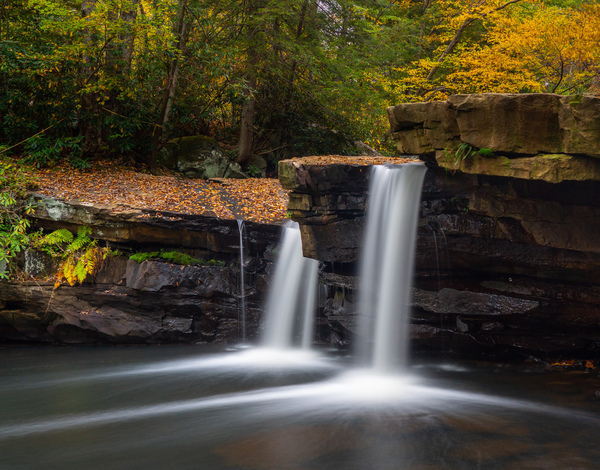 Waterfall on Deckers Creek near Morgantown WV by Steve Heap