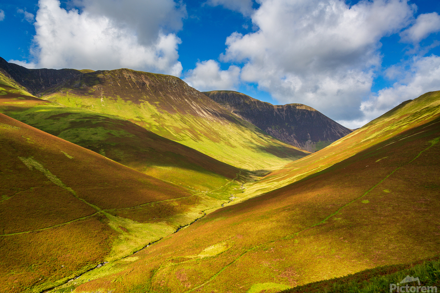 Newlands Pass in Lake District in England  Print