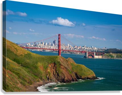 Marin Headlands and Golden Gate Bridge  Canvas Print