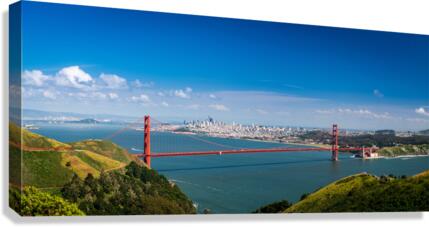 Panorama of the Golden Gate Bridge  Canvas Print