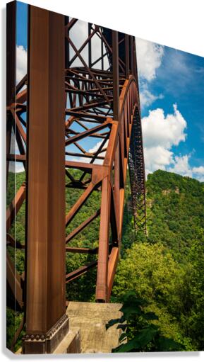 Metal structure of the New River Gorge Bridge  Canvas Print