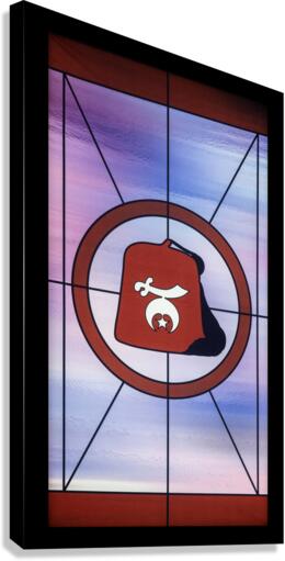 Stained glass window for the order of the Shriners  Canvas Print