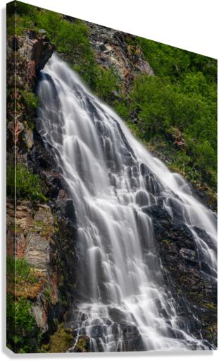 Dramatic waterfall of Horsetail Falls in Keystone Canyon  Canvas Print