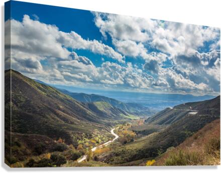 View of San Bernadino Rim of World Highway  Canvas Print