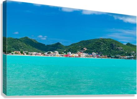 Panorama of Philipsburg Sint Maarten  Canvas Print