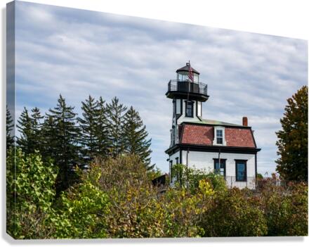 Old Colchester Reef lighthouse in Shelburne  Canvas Print
