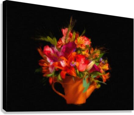 Digital Art painting of flower bouquet  Canvas Print
