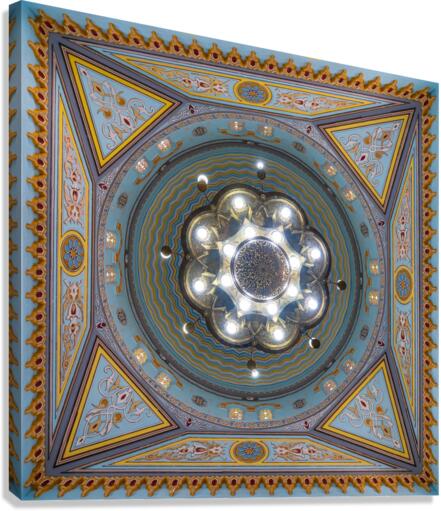 Interior of the dome in the Jumeirah Mosque open to visitors in   Canvas Print