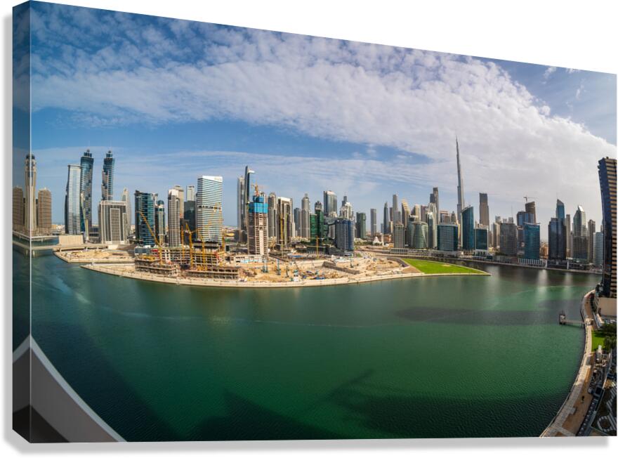 Construction of offices and apartments of Dubai Business Bay   Canvas Print