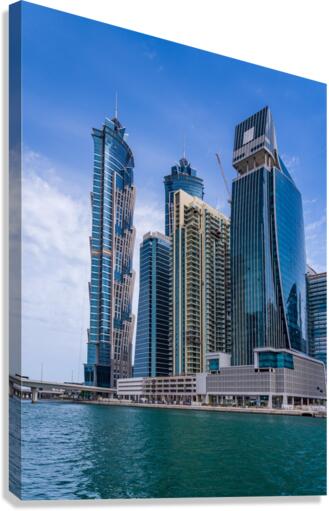 Modern apartments of Dubai Business Bay along the Canal  Canvas Print