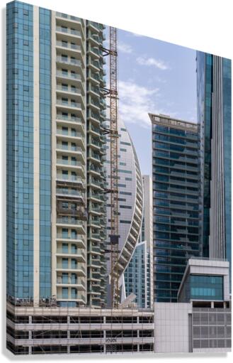 Detail of different designs on apartments in Business Bay Dubai  Canvas Print