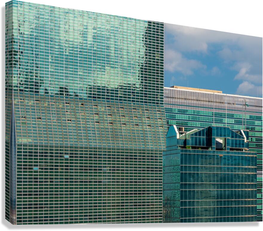 Hundreds of office windows in New York skyscraper  Canvas Print