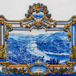 Ceramic tiles at Pinhao station in Portugal
