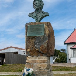 Memorial to Margaret Thatcher in Stanley in the Falkland Islands