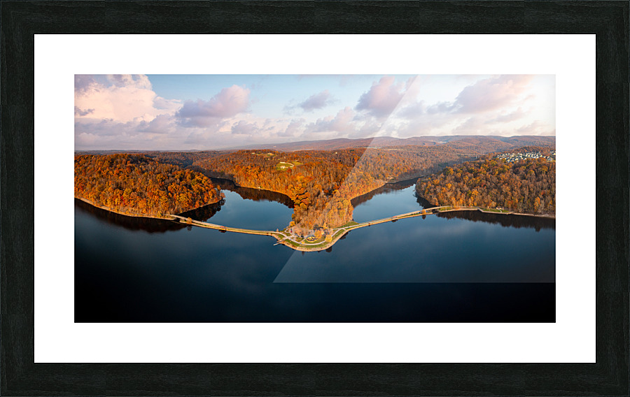 Aerial view of Cheat Lake Park near Morgantown  Framed Print Print