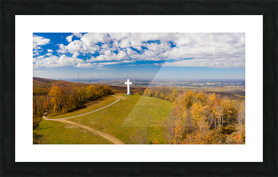Great Cross of Christ in Jumonville near Uniontown Pennsylvania  Framed Print Print