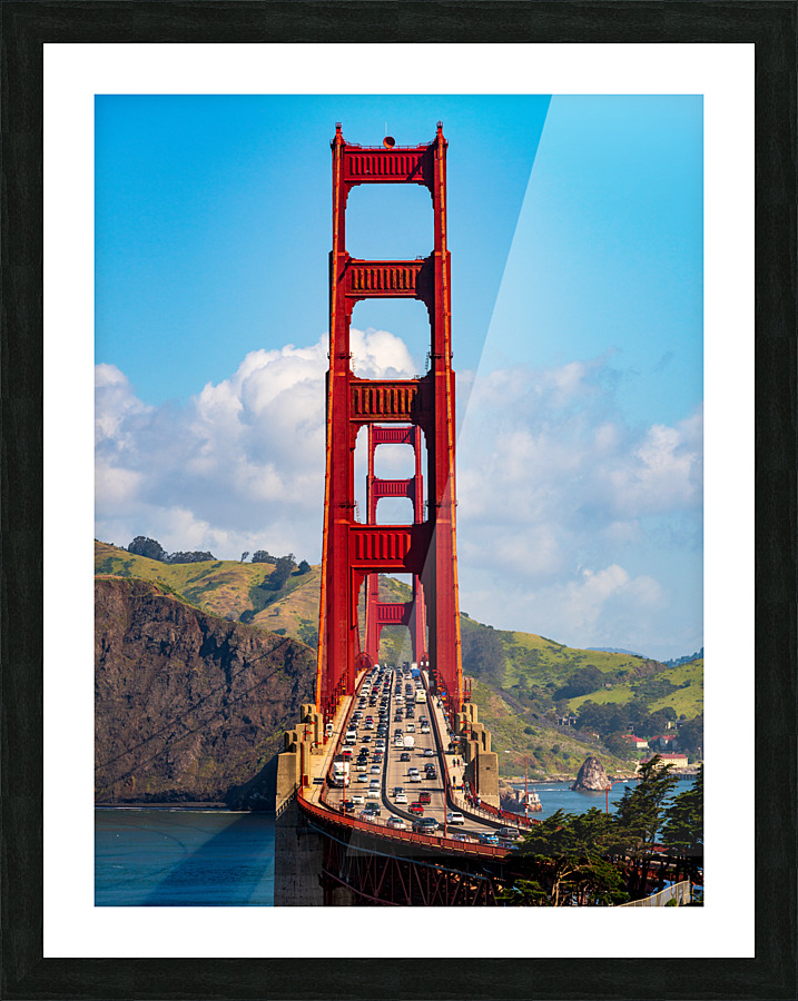 Golden Gate Bridge from state park  Framed Print Print
