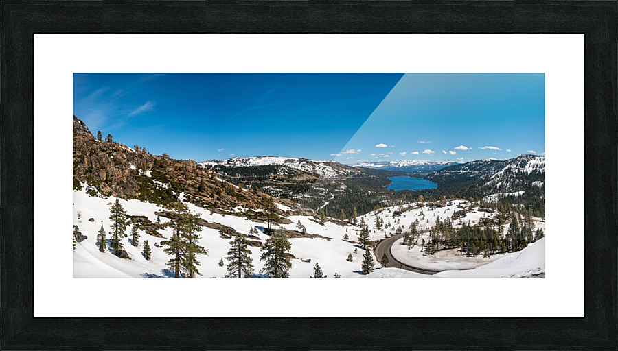 Donner Pass in Sierra Nevada mountains  Framed Print Print