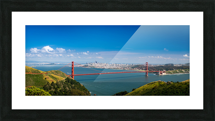 Panorama of the Golden Gate Bridge  Framed Print Print
